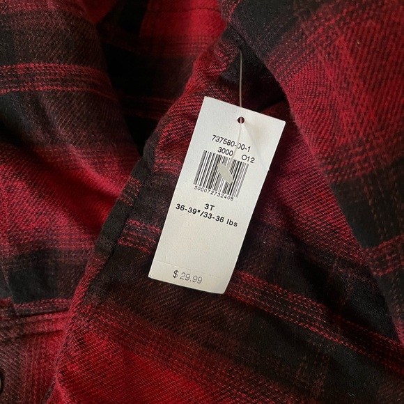 3T Fleece Lined Flannel Jacket - Picture 4 of 4